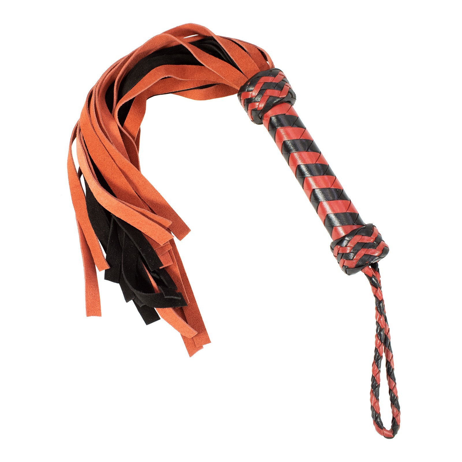 Genuine Leather Handcuffs & Flogger Set BDSM Toys for Couple