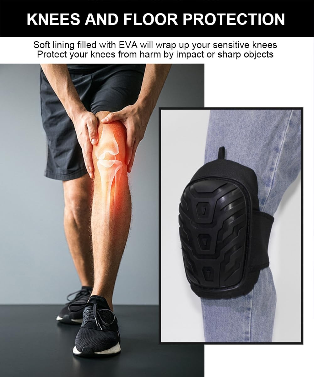 Work Knee Pads Heavy Duty Men Construction Garden Industrial Support Protective