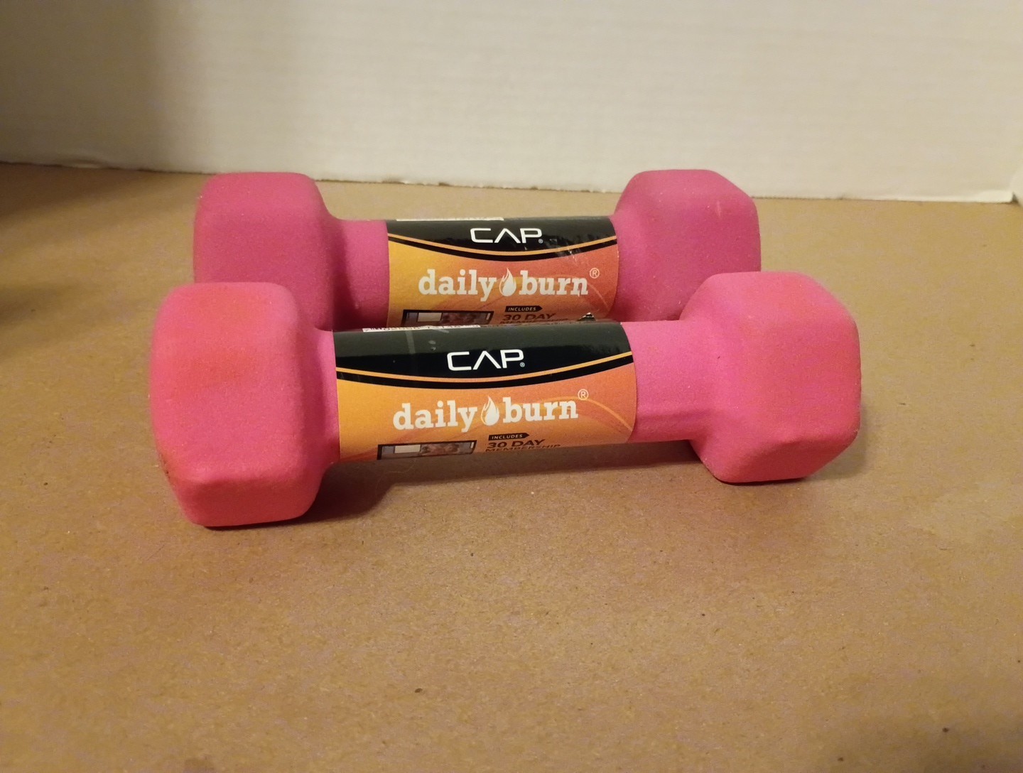 CAP Pair Neoprene Pink Coated 3lb Fitness Hex Dumbbell Hand Weights