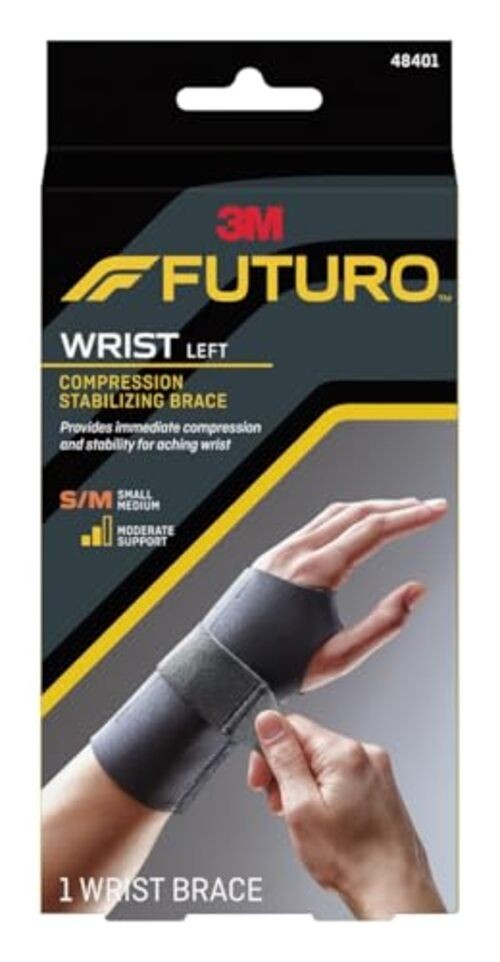 FUTURO-MMM-357 Deluxe Wrist Stabilizer, Large/X-Large - grey Small/Medium