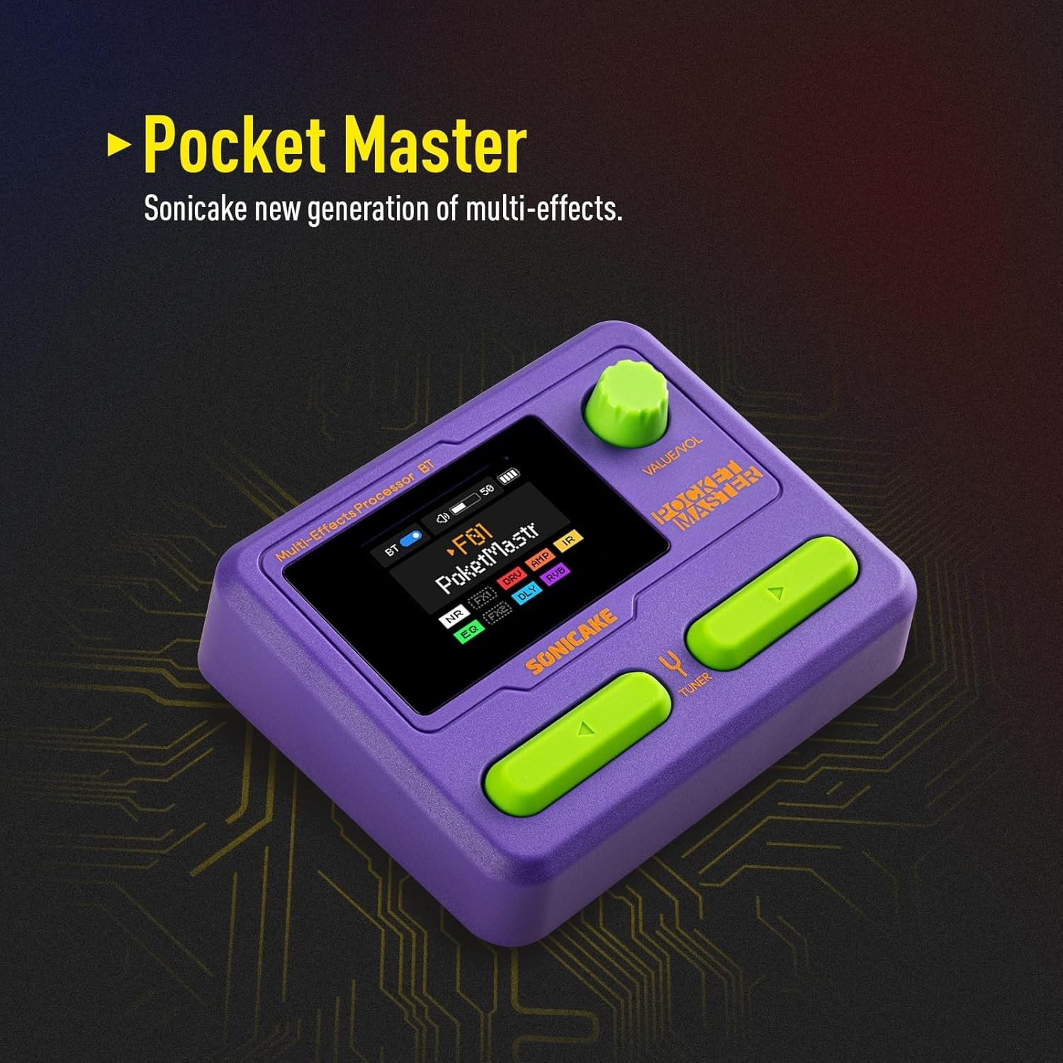 Purple Multi Effects Pedal, USB Audio Interface