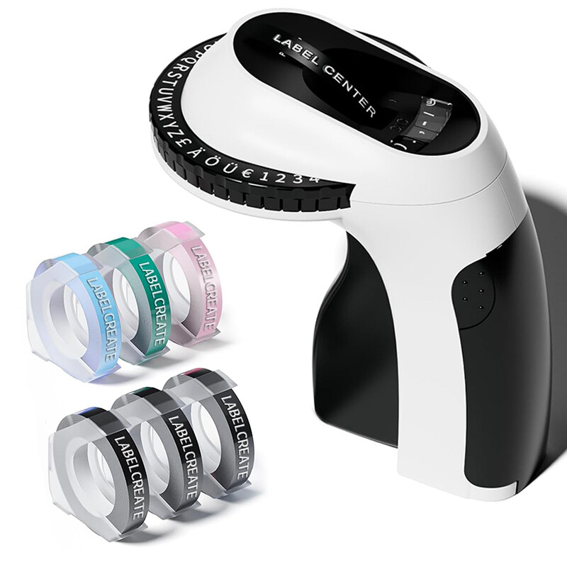Phomemo Embossing Label Maker with 6PK Label Tapes 9mm E975 Junior Embosser