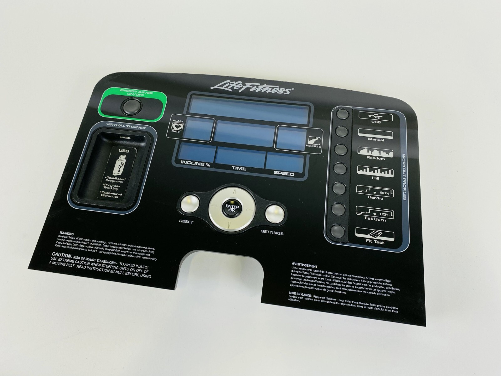 Life Fitness  (FTR) Treadmill  Display Console Panel (CP5)