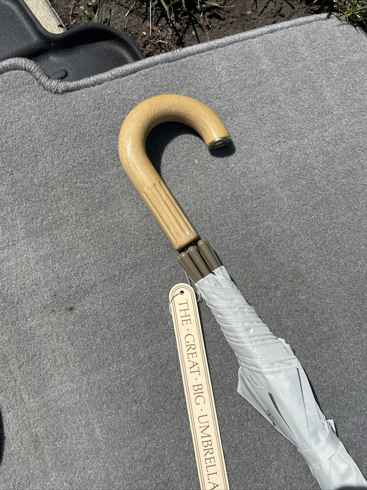 Aramis The Great Big Umbrella Gray Cane Type NWT