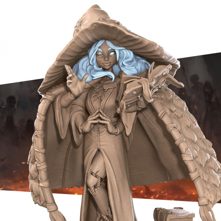 Magi - Witch / Wizard / Sorcerer - Bite the Bullet - 32mm Fantasy D&D Miniature