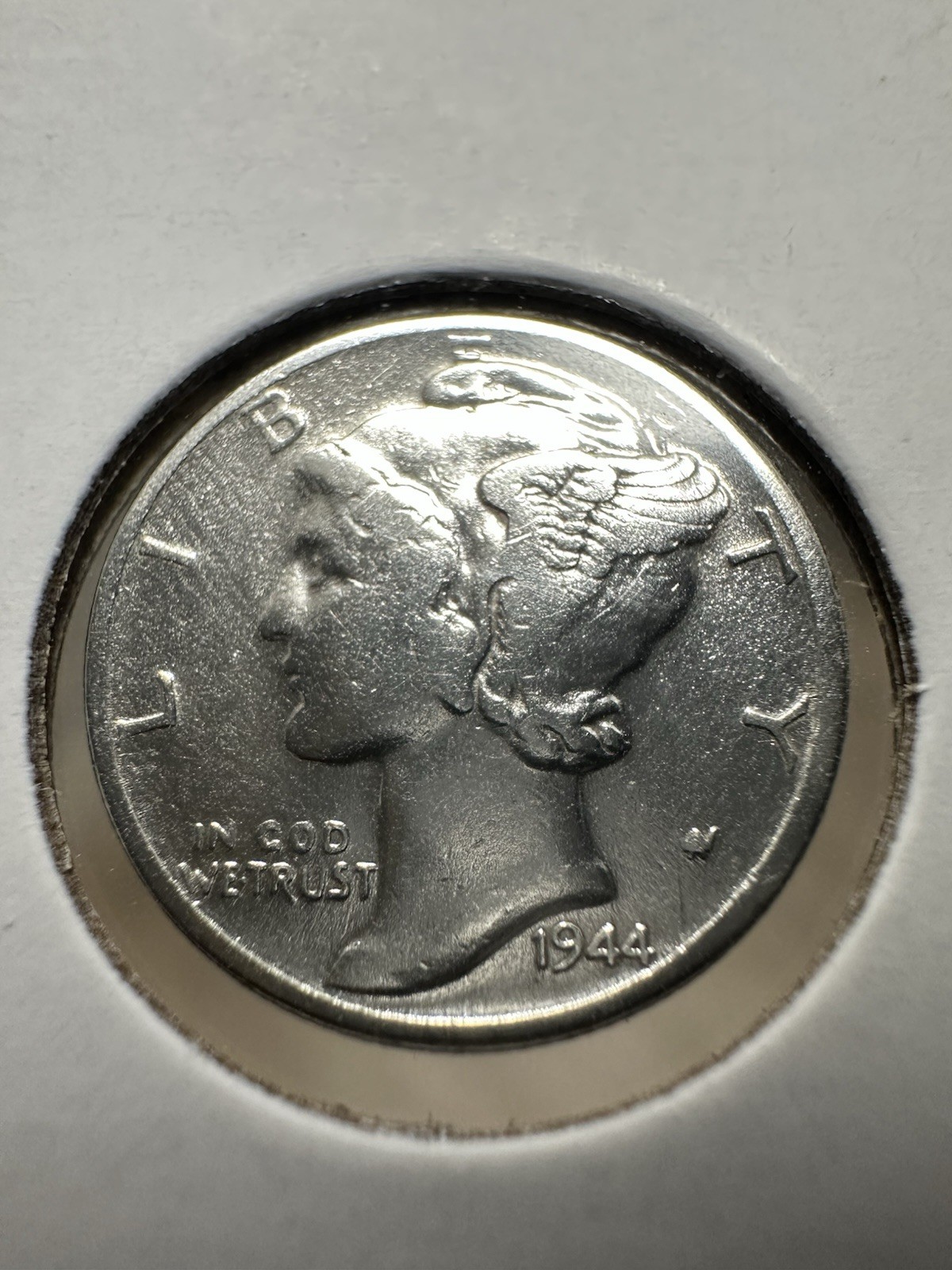 1944 D Mercury Dime 10c Uncirculated US Coin 90% Silver, Denver Mint