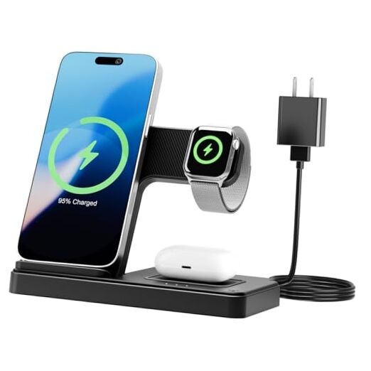 Wireless Charger Travel Charging Station: 3 in 1 Charger Stand Multiple