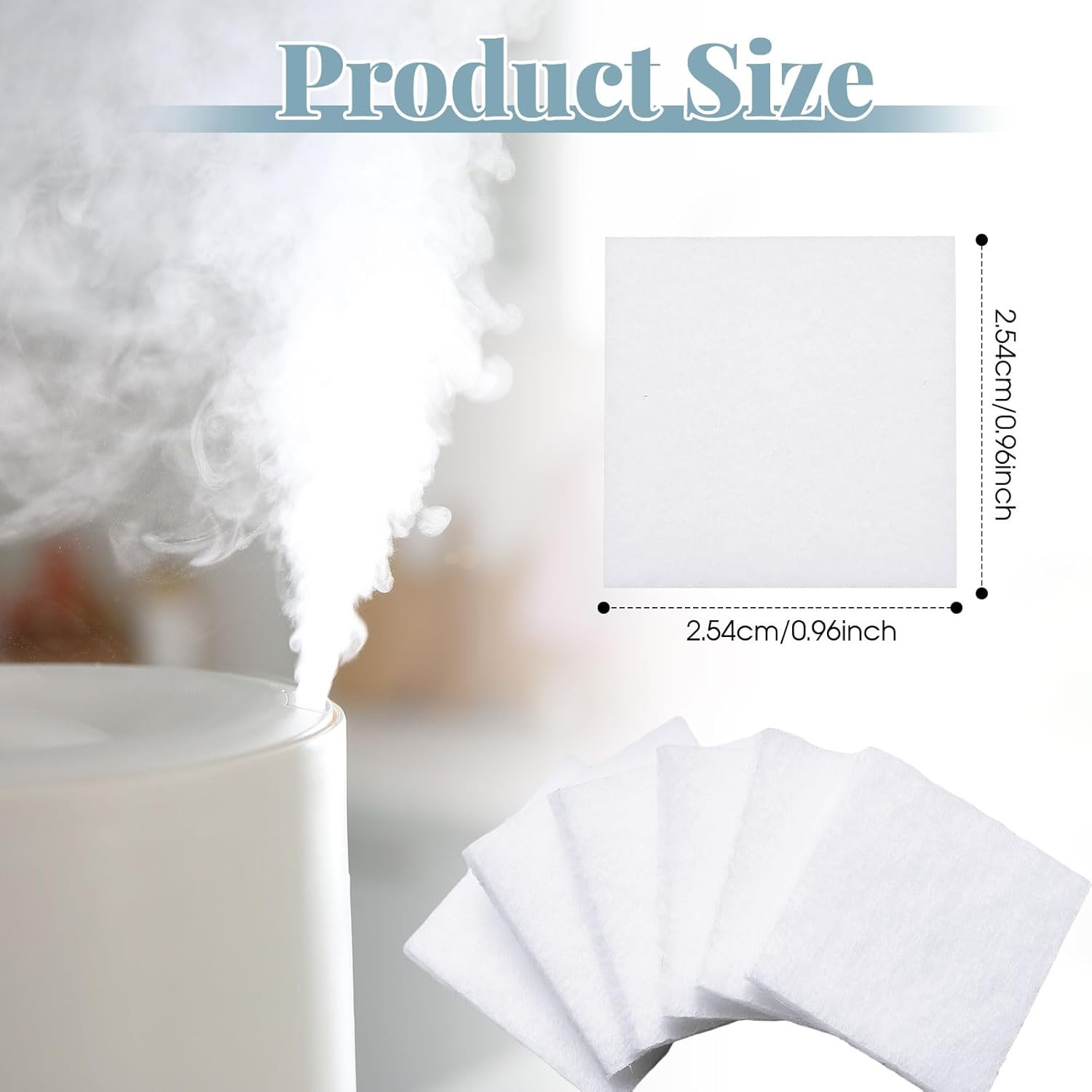 Square Humidifier Essential Oil Pads Unscented Replacement Aroma Diffuser Pads W