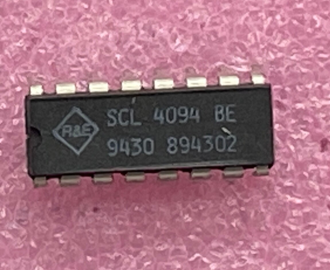 R & E SCL4094 8-stage shift-and-store bus register Integrated Circuit
