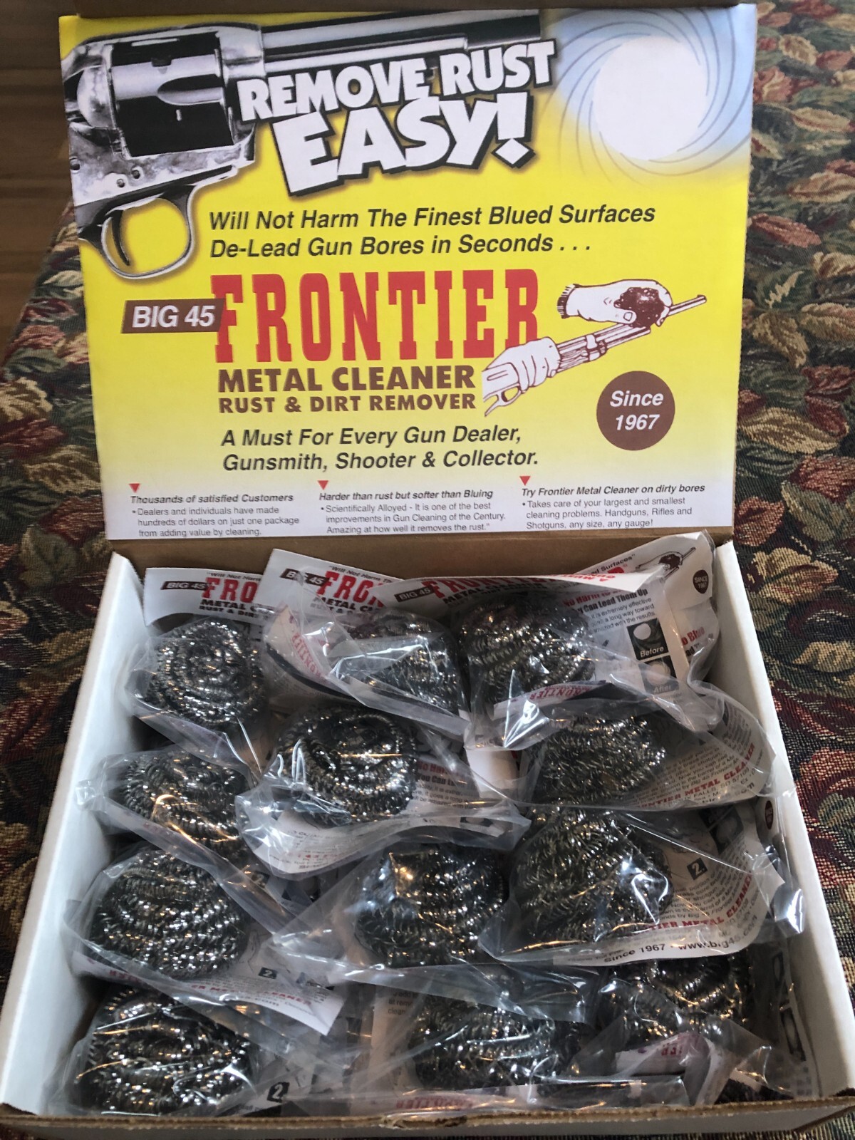 Big 45 Metal Bore Rust Remover Cleaner Pads 2 Pak under $8 each 4 for $5.50 each