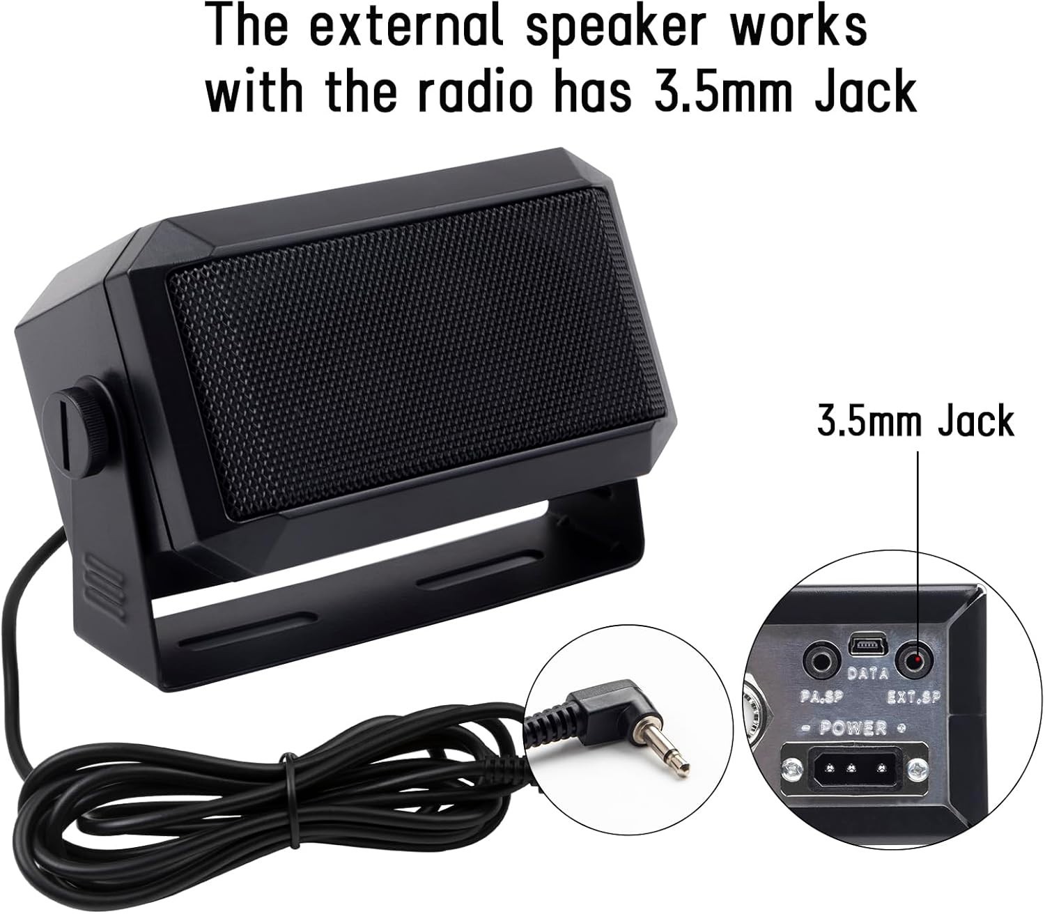 Lightweight 5W External Speaker for Radios
