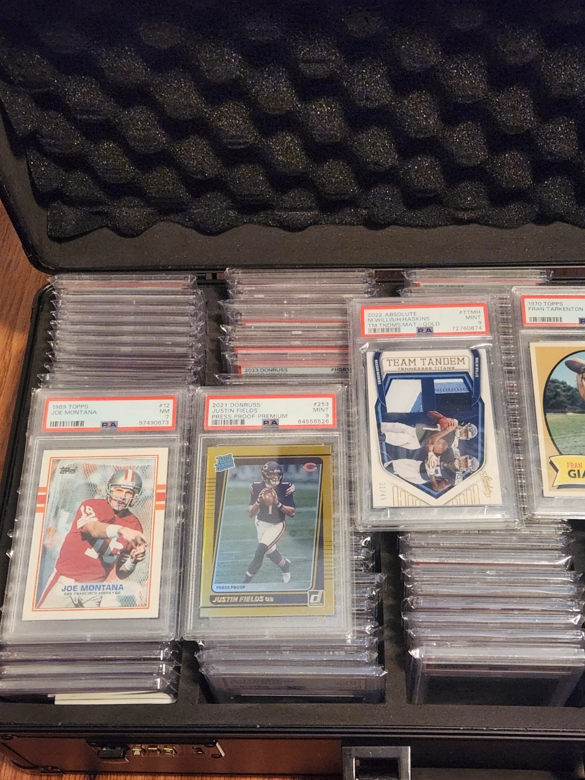 one nfl psa card pulled at random from lot.. past and present