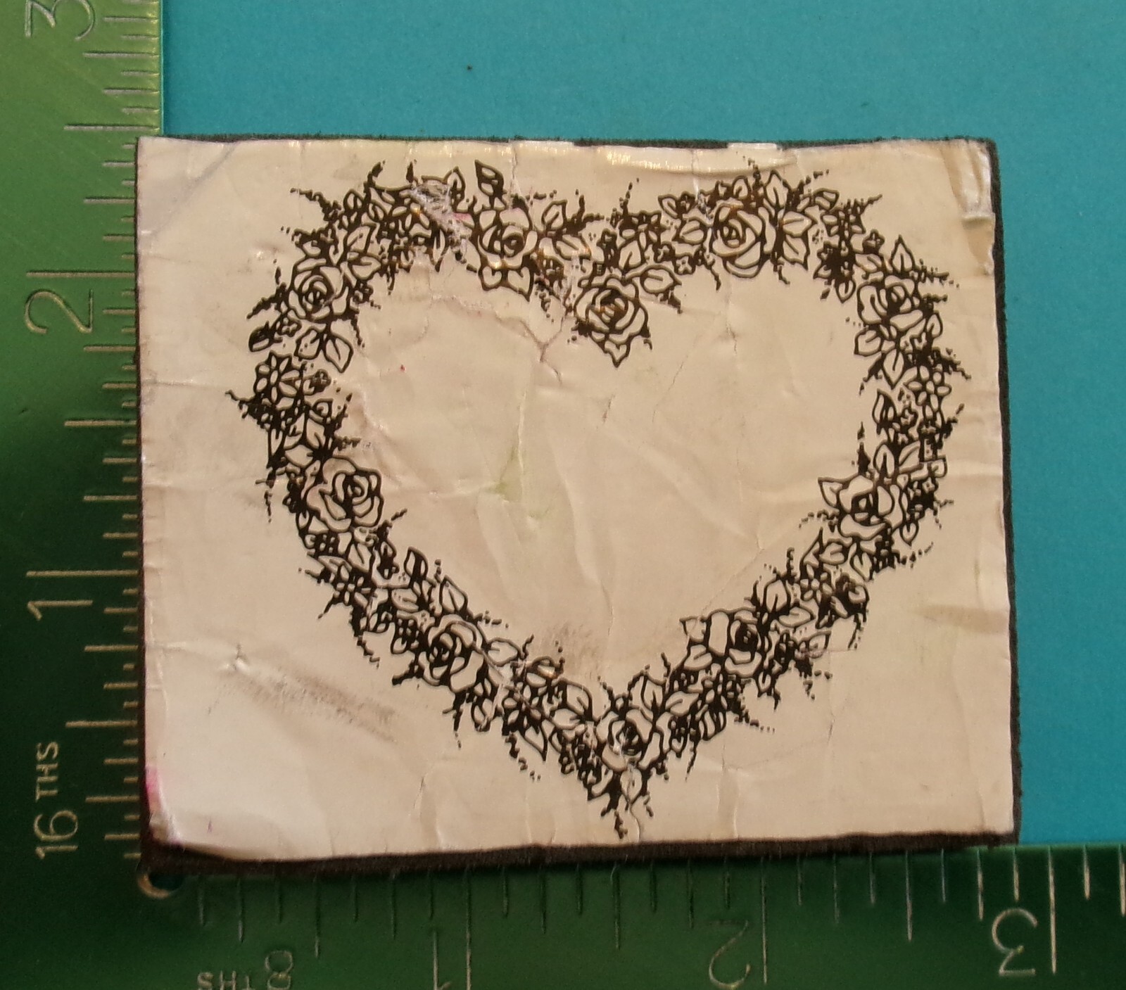 FLORAL HEART Foam Mounted Rubber Stamp