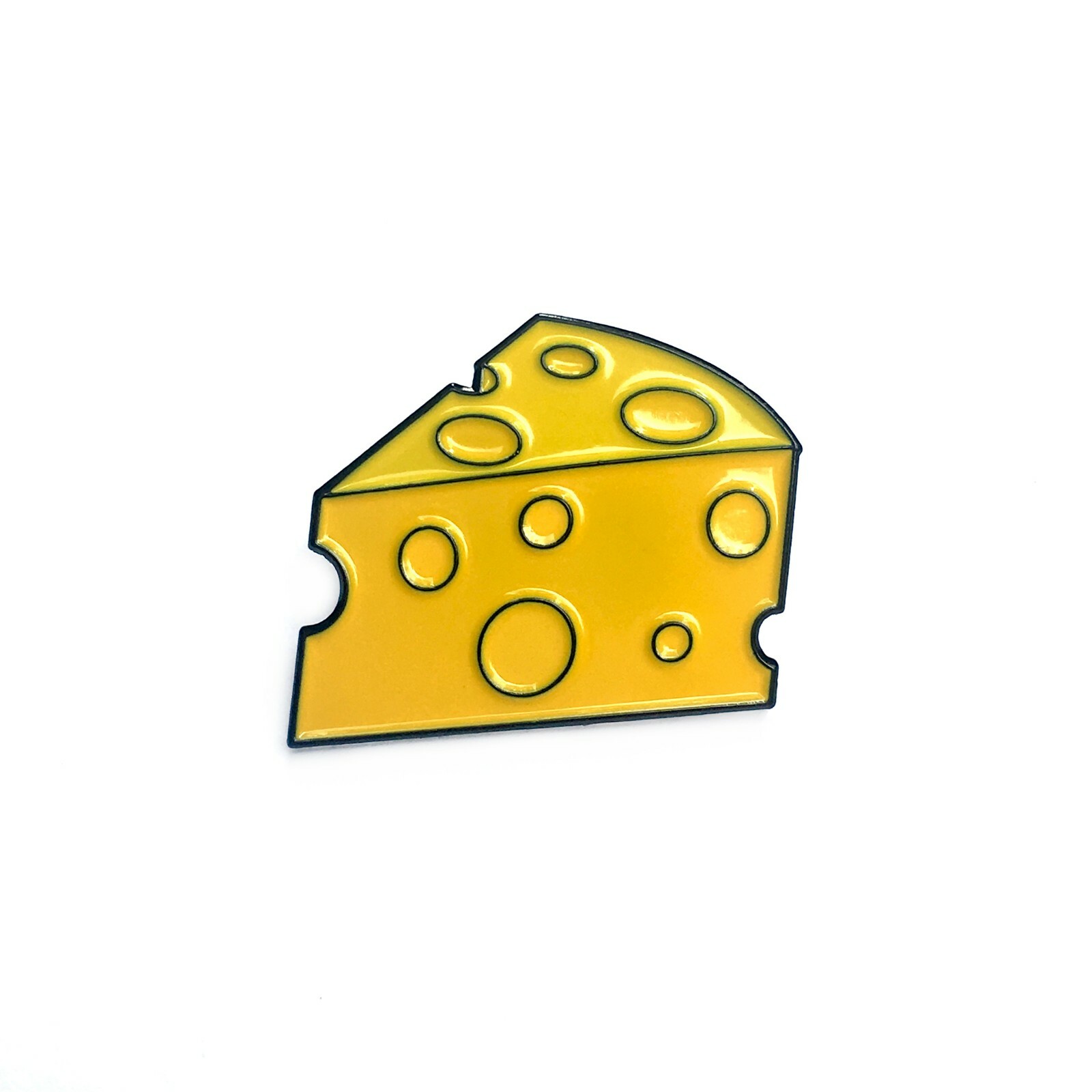 Cheese Block Queso Gouda Swiss Enamel Pin Cartoon Heady Festival Hat and Lapel