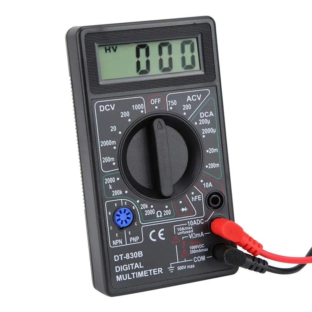 DT-830 B Digital Multimeter Voltage Current Ohm Tester with LCD Display