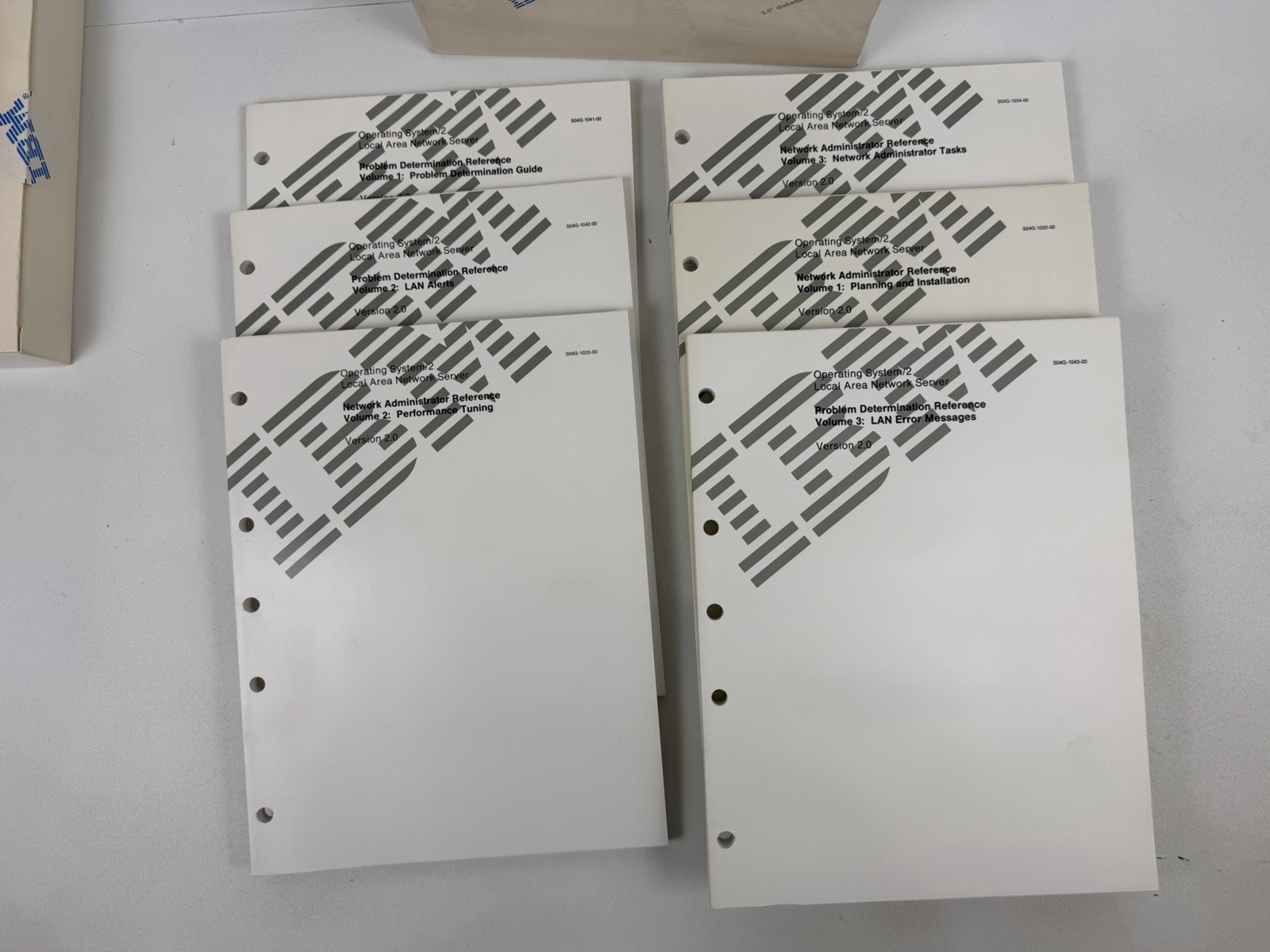 Vtg Rare IBM OS/2 Lan Server Version 2.0 Entry 3.5" Floppy Disks & References
