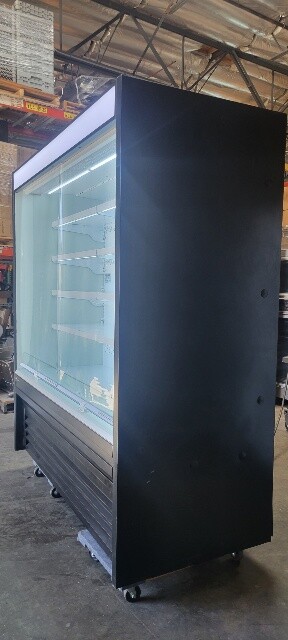 New Blue Air BOD-72S 72" Vertical Open Display Case, Solid Side Panel 22V 1Ph
