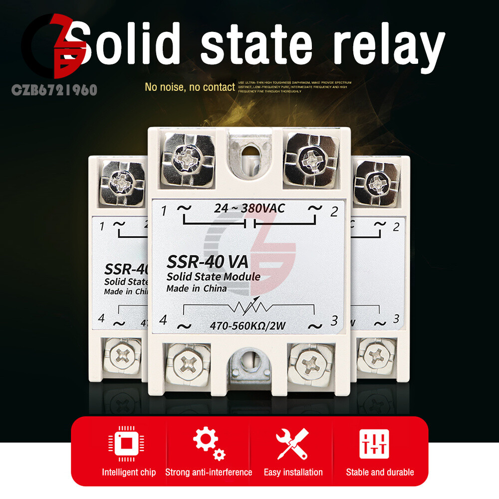 Solid State Relay Module with Knob Dial SSR-10VA SSR-25VA 40VA 60VA 80VA 100VA