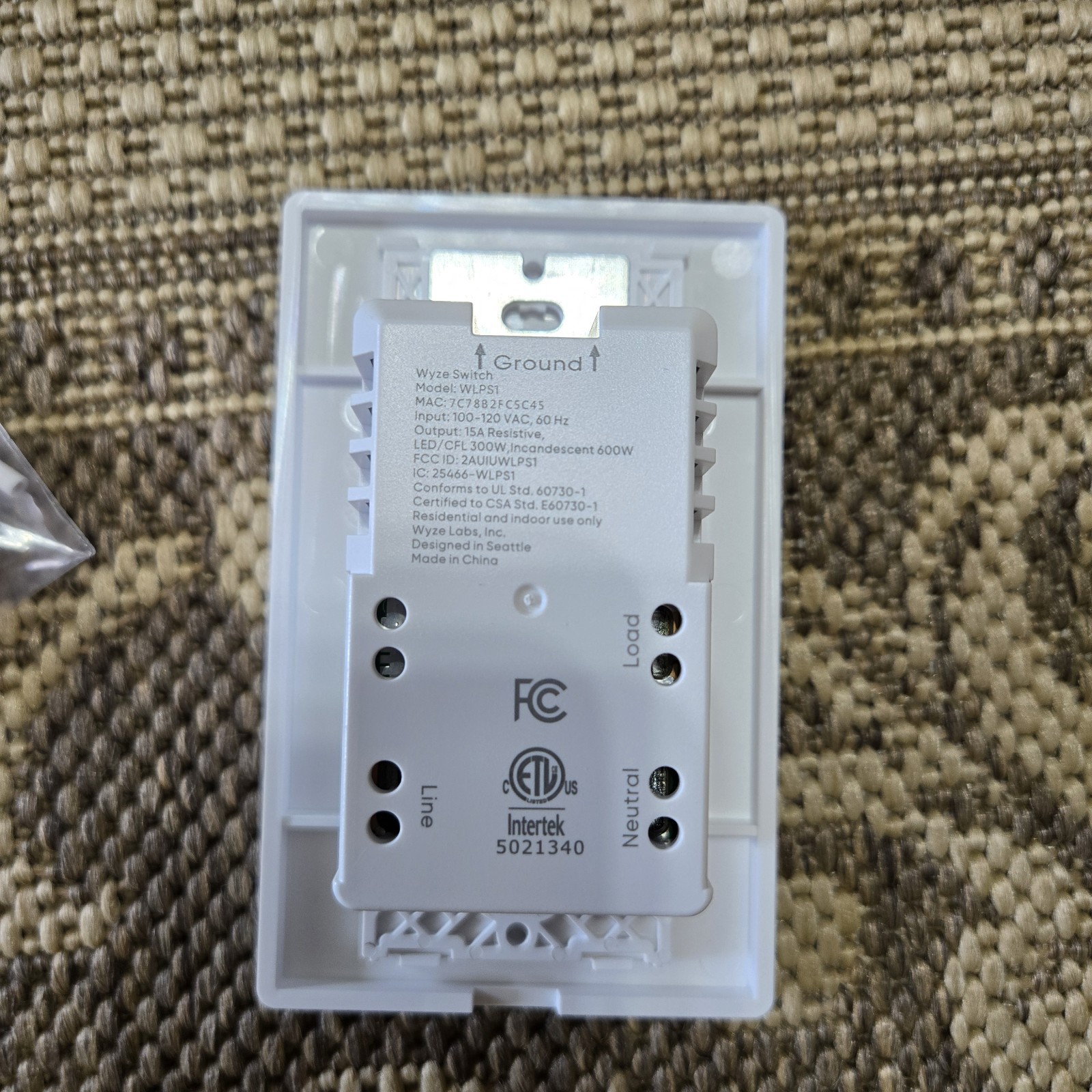 Wyze Light Switch Single Pole Smart Alexa Google Wifi Smart Switch WLPS1