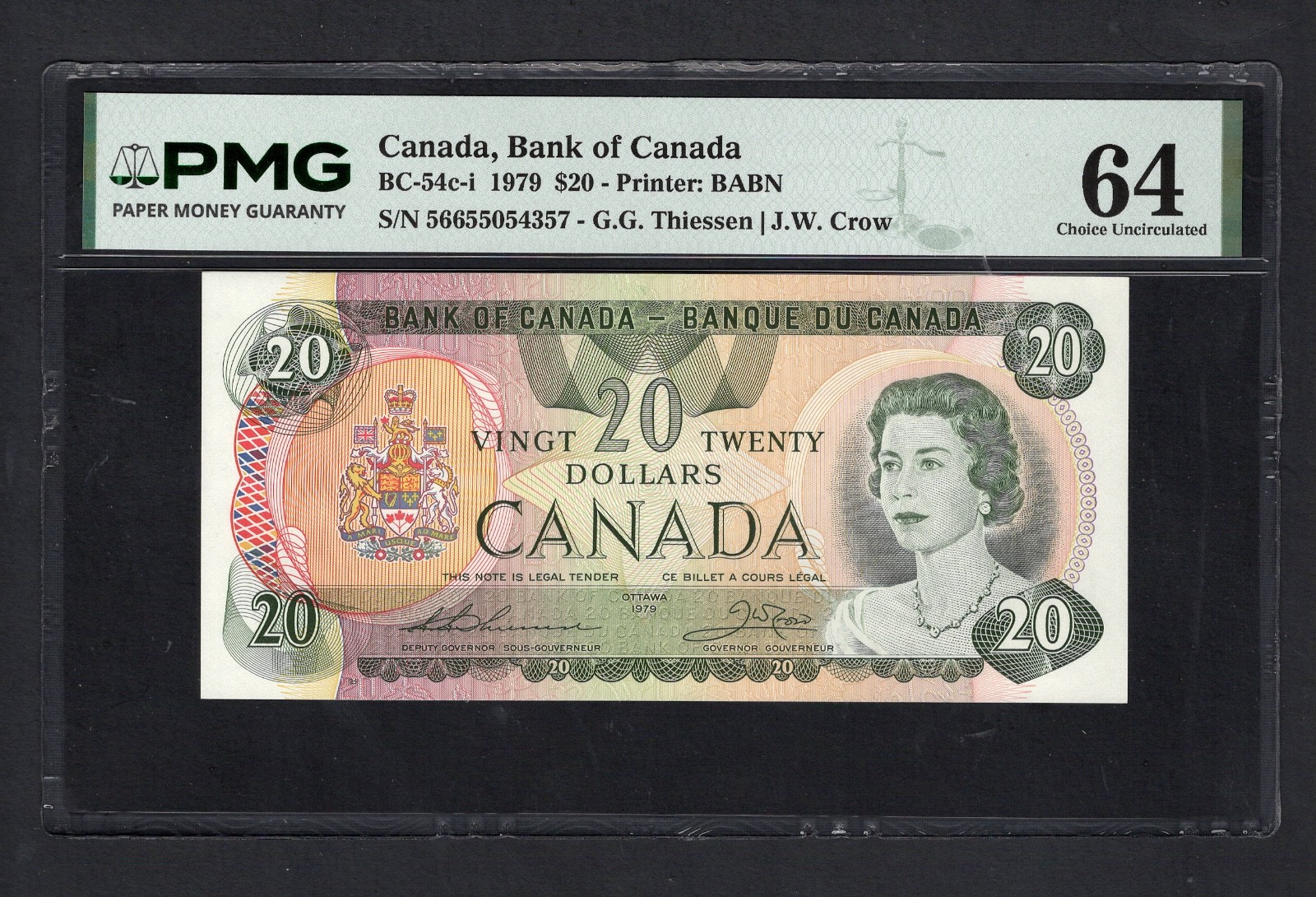 Canada 20 Dollars 1979 BC-54c-i Uncirculated Grade 64