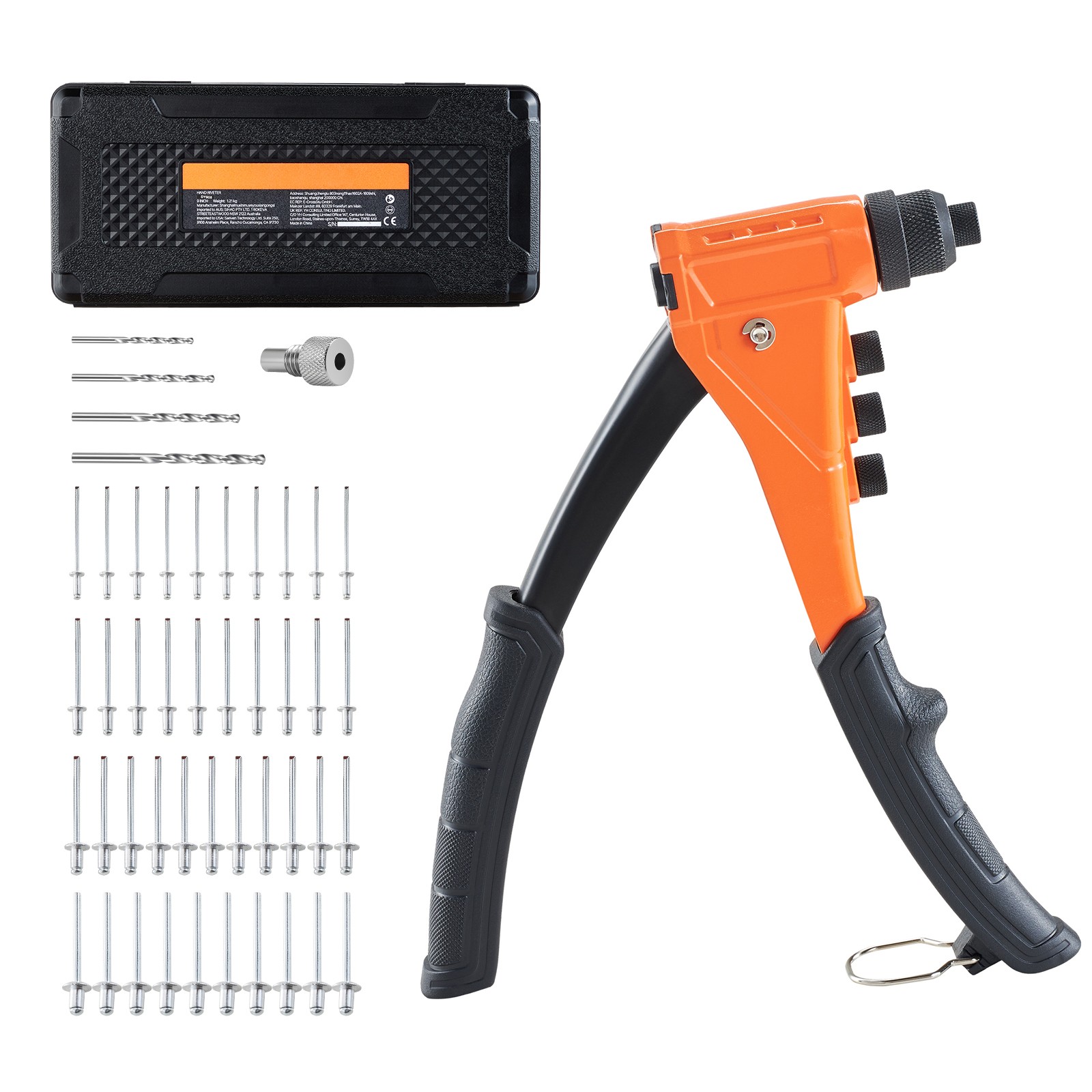 Uimoso Single Hand Rivet Tool Kit with 200 Blind Rivets for Metal Applications