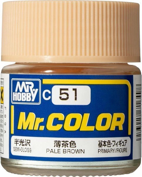 Mr. Hobby C51 Mr. Color Pale Brown (Flesh) Lacquer Paint 10ml - US