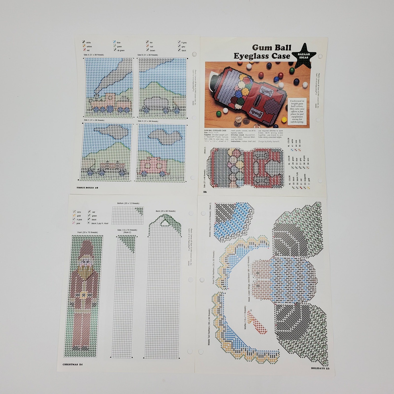 Plastic Canvas All Stars 1995 Leisure Arts 6 Patterns from Patternpak 8