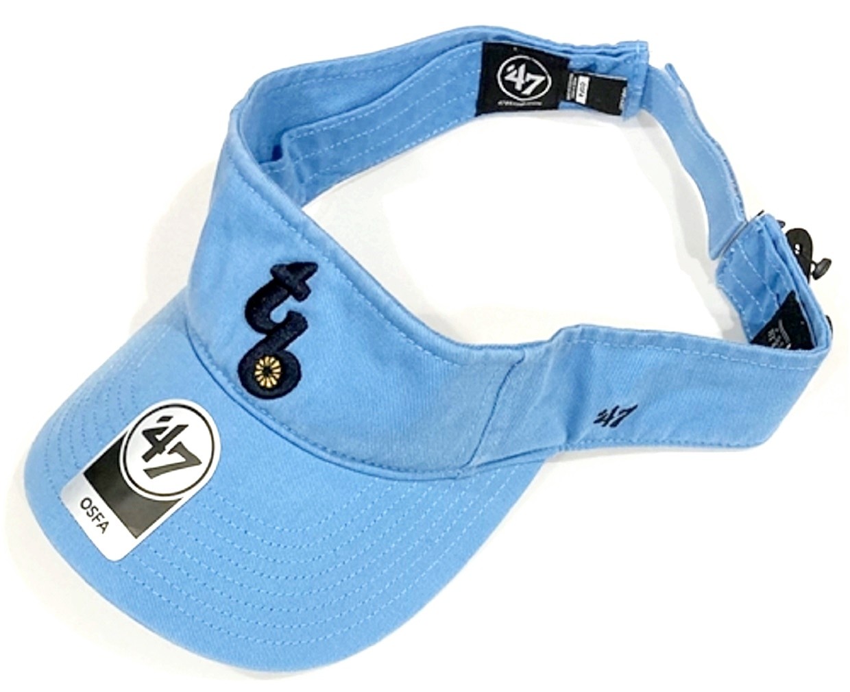 Tampa Bay Rays MLB '47 Clean Up Columbia Blue Golf Visor Hat  Adult Adjustable