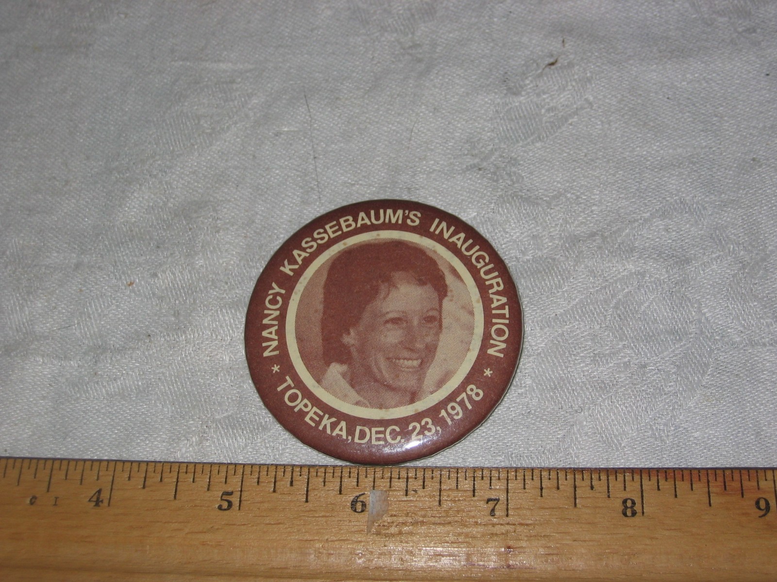 Nancy Kassebaum's Inauguration Topeka Dec 23, 1978 Pinback Button