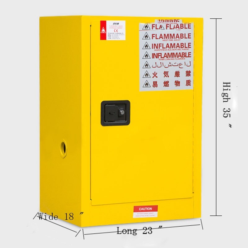 40 Gal Safety Cabinet for Flammable Liquids Storage Yellow
