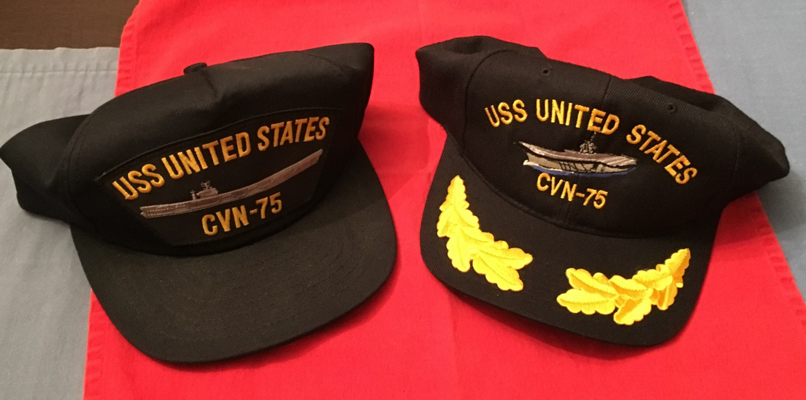 USS UNITED STATES CVN-75 (NOW USS HARRY S. TRUMAN) SAILOR'S BALL CAPS - RARE !!!