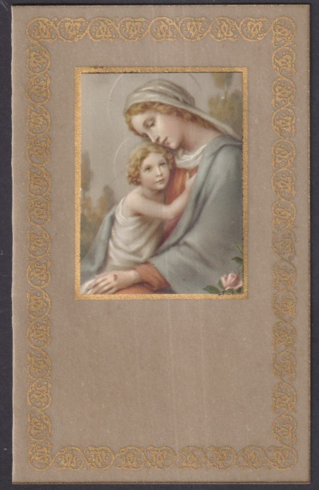 Holy card antique de la Virgin santino image pieuses estampa