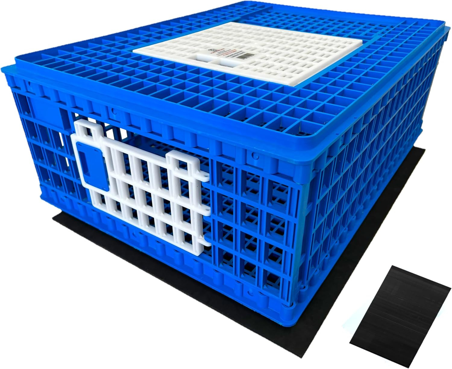 Poultry Carrier Crate 3 Doors with a Mess-Free Protective Pad, Durable Poultry T