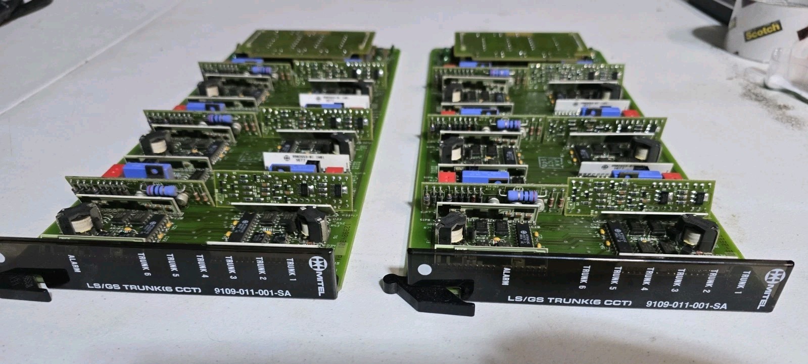 Lot Of (2) Mitel LS/LG Trunks 6 CCT Card 9109-011-001-SA