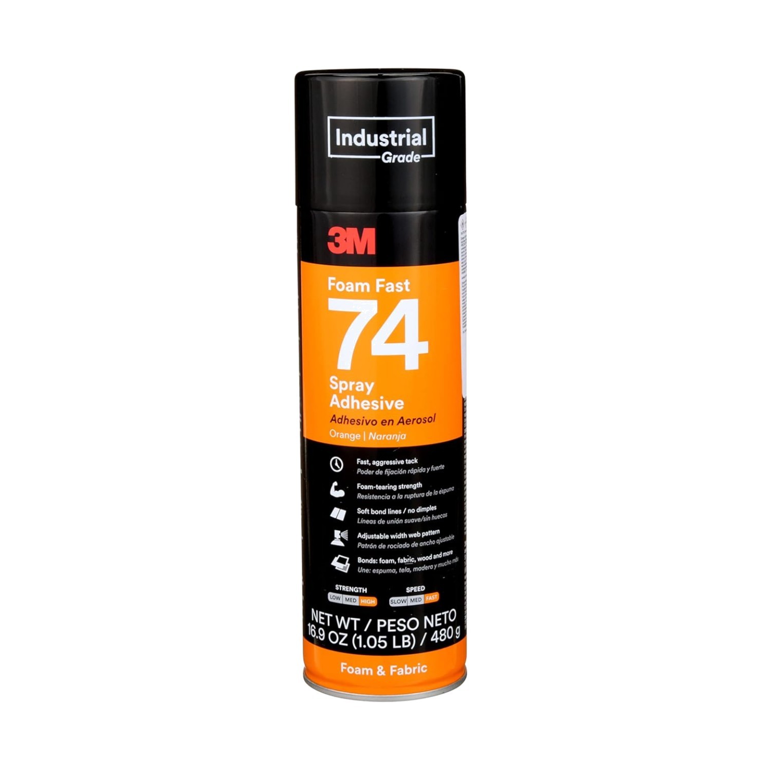 Foam Fast 74 Spray Adhesive - 24oz Can for Durable Foam and Fabric Bonding