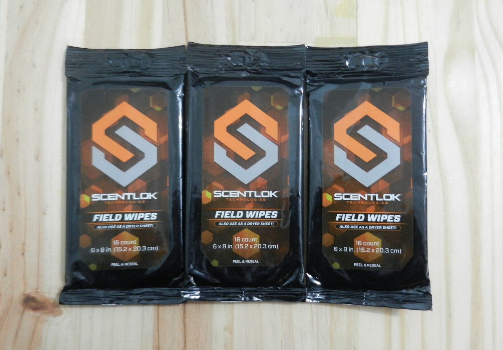 Scentlok; Field Wipes; 16 Count Pack; Lot Of Three (3); 48 Total WIpes; 89327