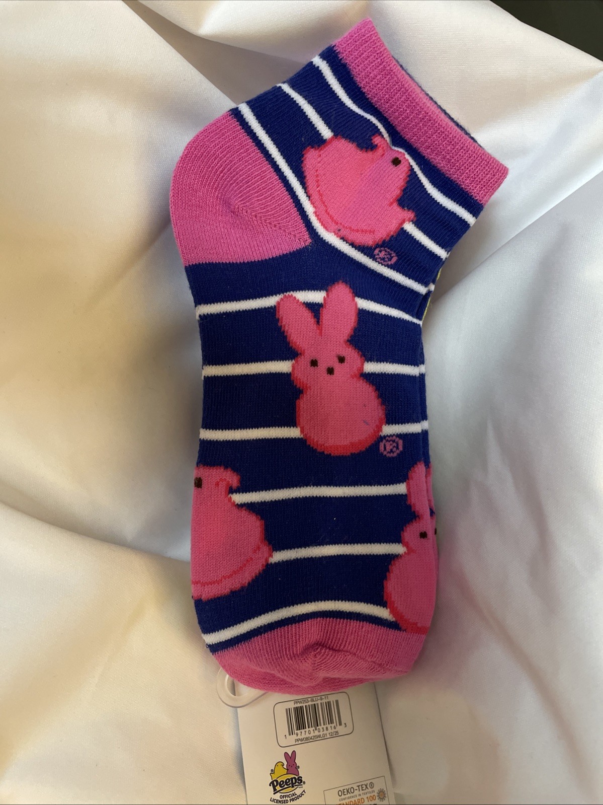 Peeps Women’s ankle Socks Set 5 pairs Size 9-11 /Shoe Size 4-10 Blue Brand New