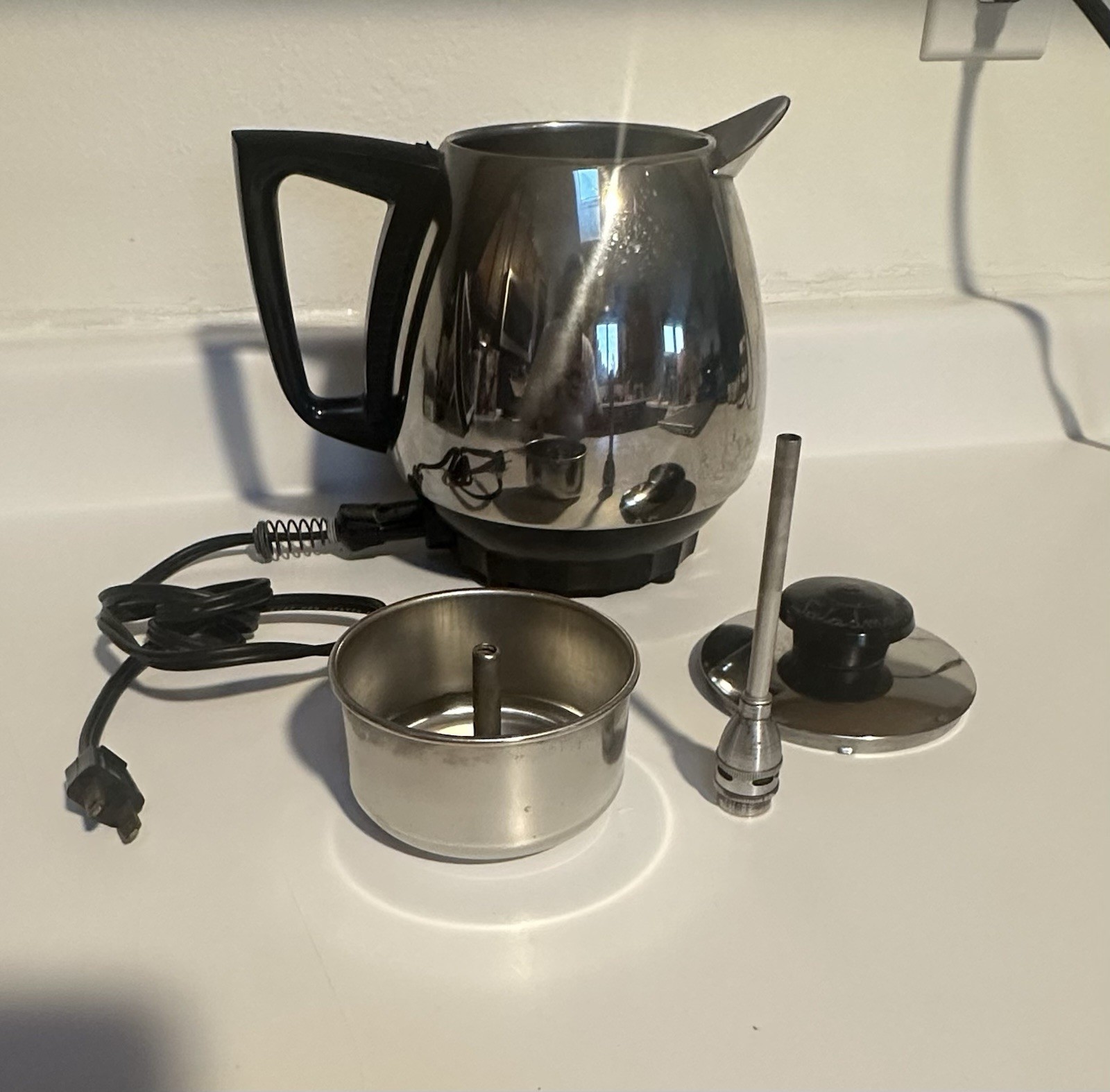 Saladmaster Jet O Matic 10 Electric Coffee Tea Percolator Pot All Parts Tested