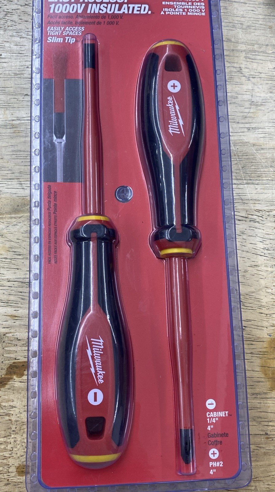 Milwaukee Tool 48-22-2207 Insulated Screwdriver Set, Sae, 2 Pcs