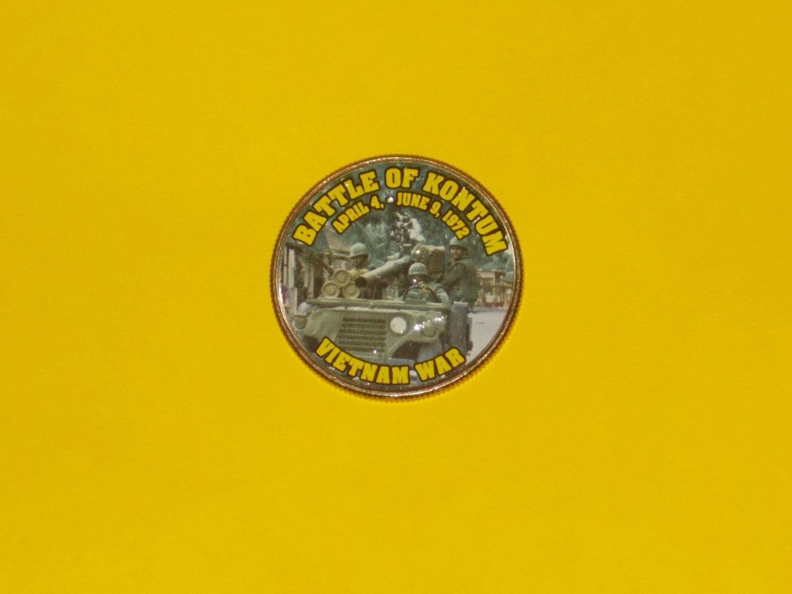 Colorized Kennedy Half Dollar - Vietnam War - Battle of Kontum K841