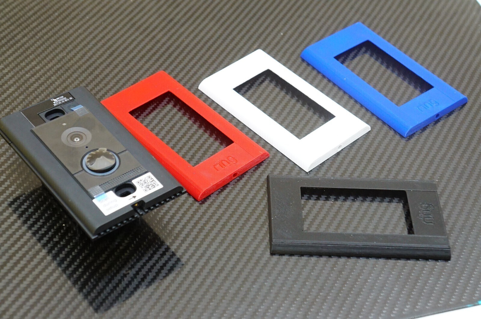 Faceplate Front Cover for Ring Elite Video Doorbell - Black, White, Red, Blue
