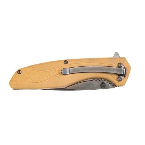 Smith & Wesson 1084312 Flipper Tab Folding Knife 3.50" Black Oxide Plain Edge