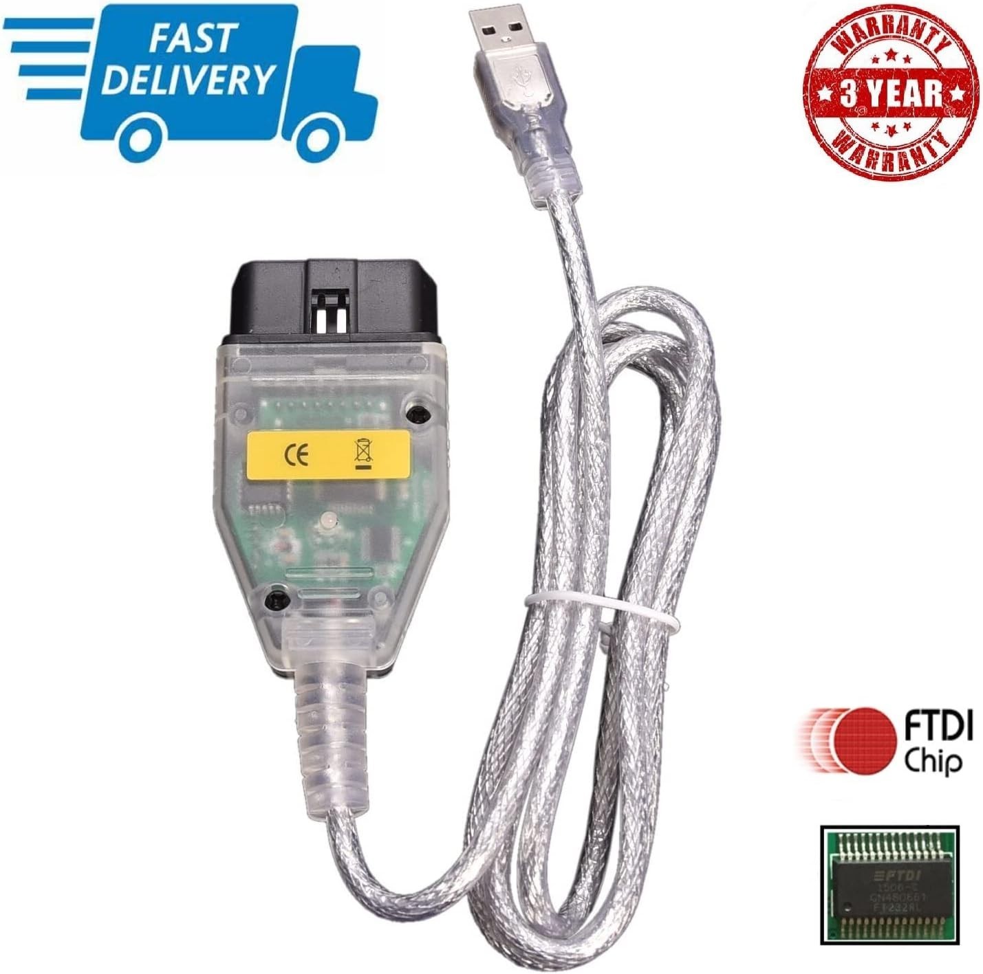 BMW INPA OBD2 K+DCAN Diagnostic Cable with Ediabas Switch for Efficient Testing