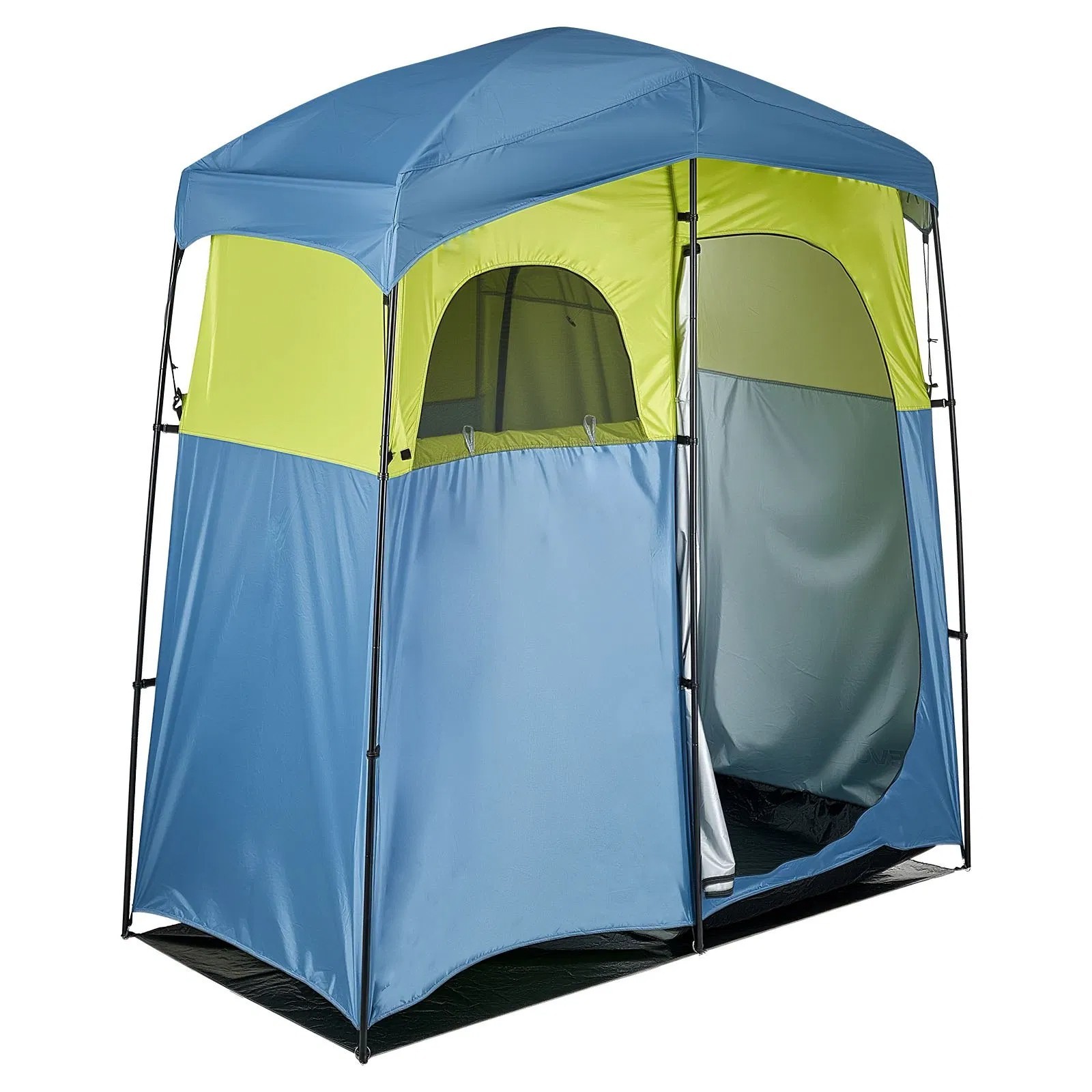 Camping Shower Tent, 2-Room Portable Privacy Tent Changing Room with Shower Bag