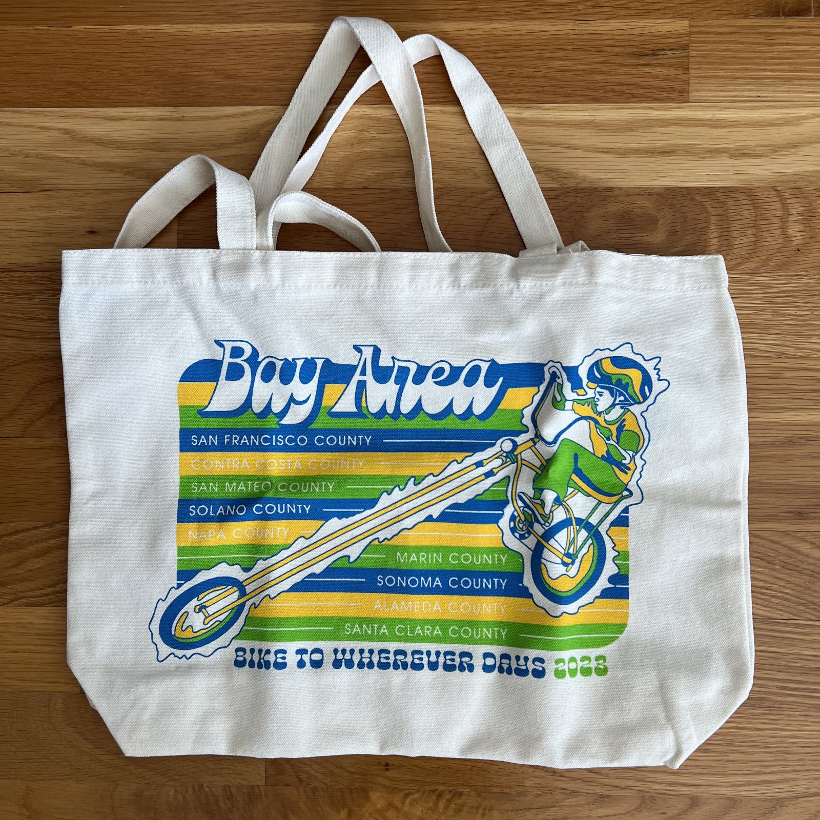 San Francisco Bay Area Bike to Wherever Days 2023 (Bike to Work Day) Canvas Tote