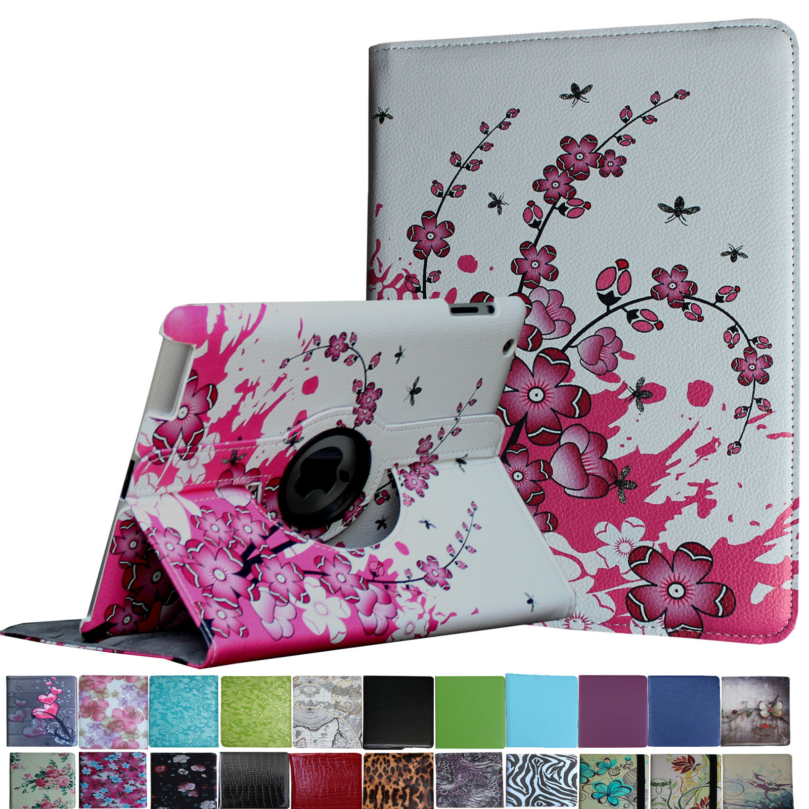 For New iPad 6th Gen 9.7 inch 2018 / 5th Gen 2017 360 Rotating Case Cover Stand