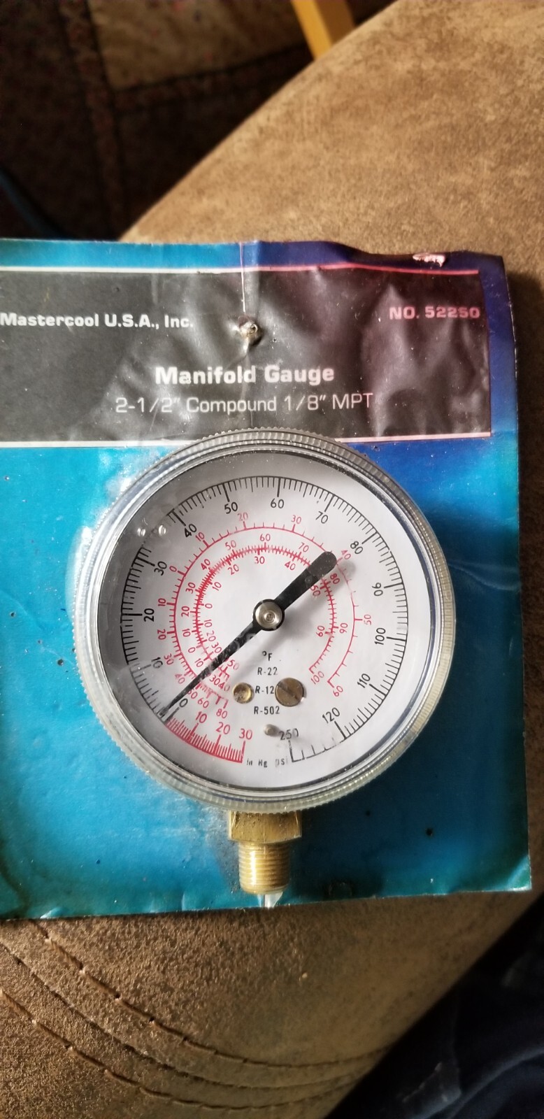 NEW 52250 Mastercool HVAC  Refrigeration Manifold Low Side Gauge R12 R22 R502