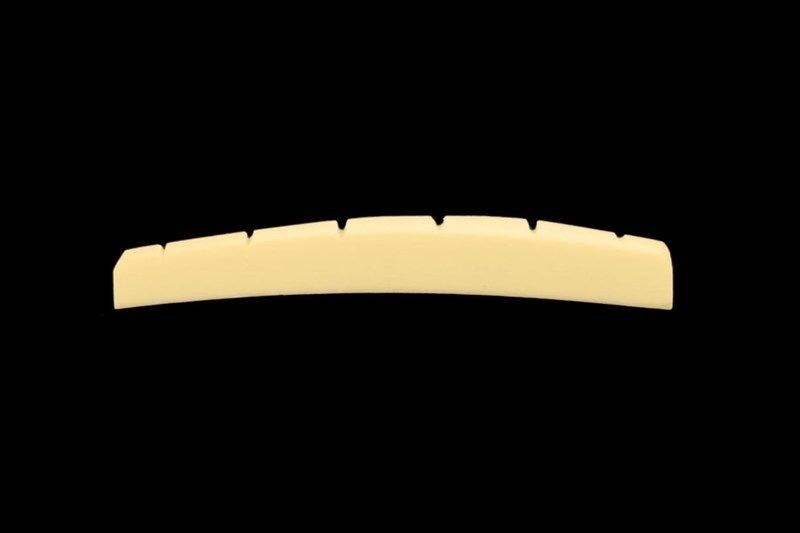 NEW - Unbleached Slotted Bone Nut For Fender, Curved Bottom