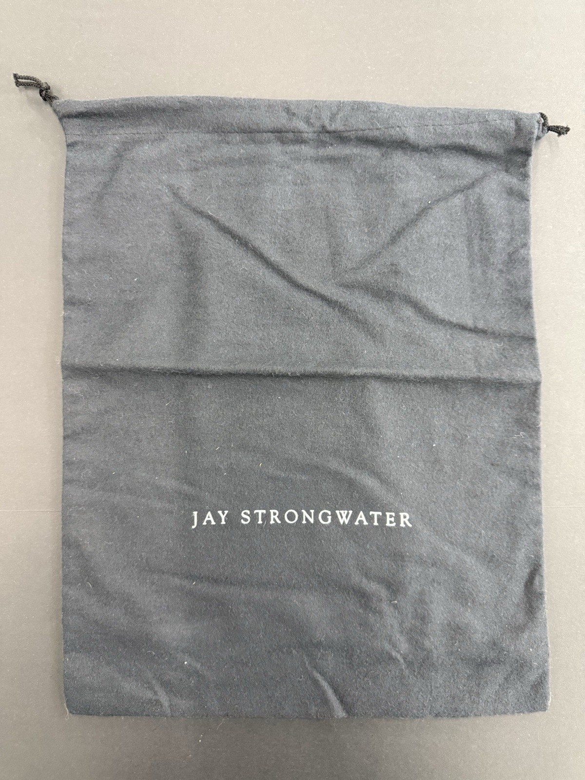 Jay Strongwater Black Drawstring Dust Bag Storage Pouch 11.5x15”