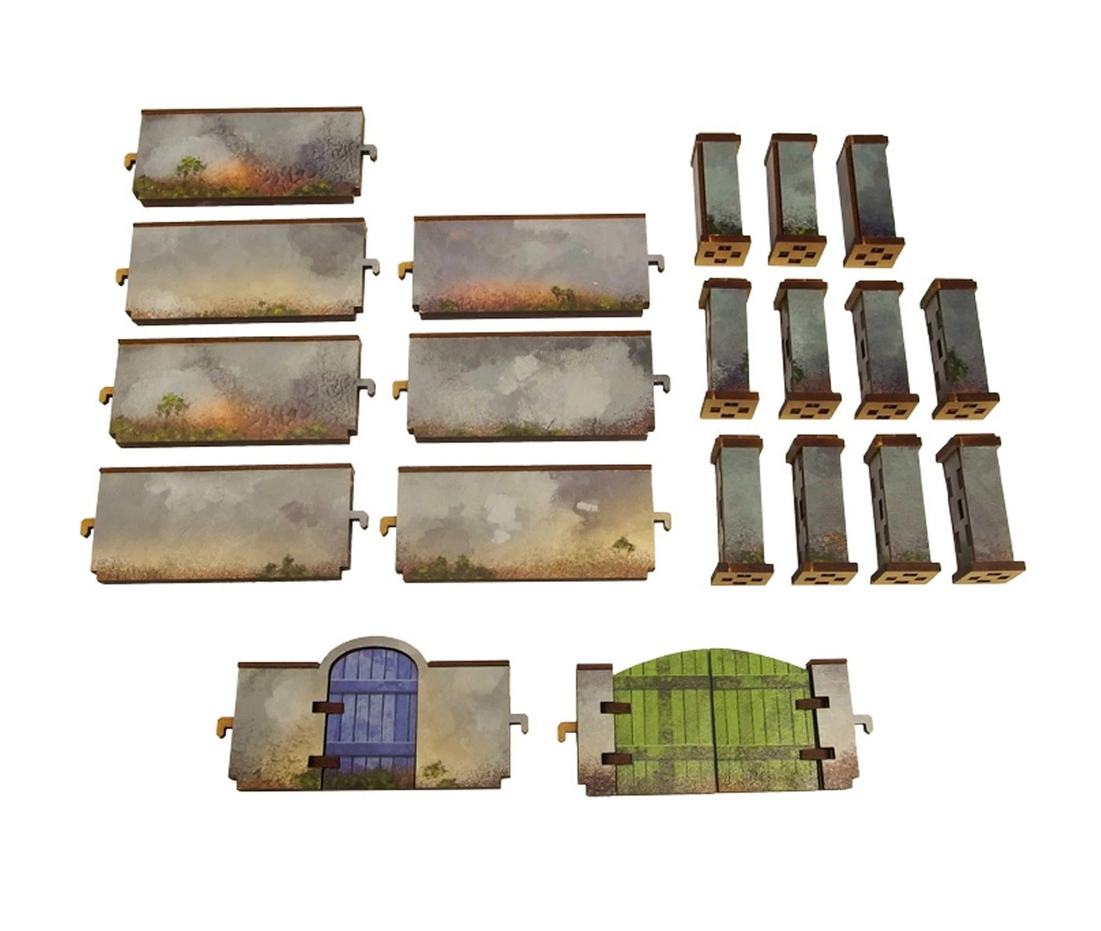 Micro Art Studio: WW2 Normandy Wall with Gate (High) HDF Prepainted Terrain